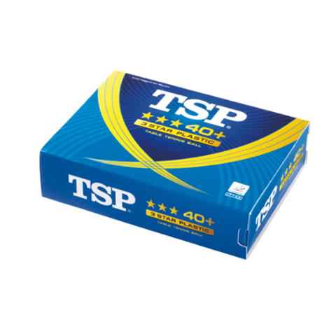 TSP 40+ 3-Star Plastic Table Tennis Balls - 12 Pack
