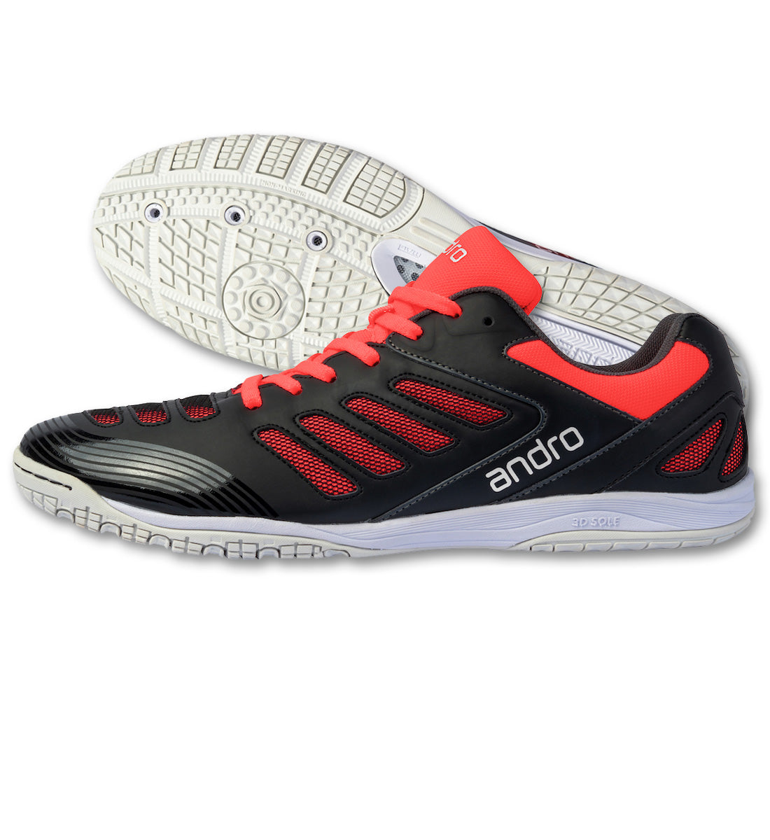 Andro Cross Step 2 Shoes - FieryCoral/Black