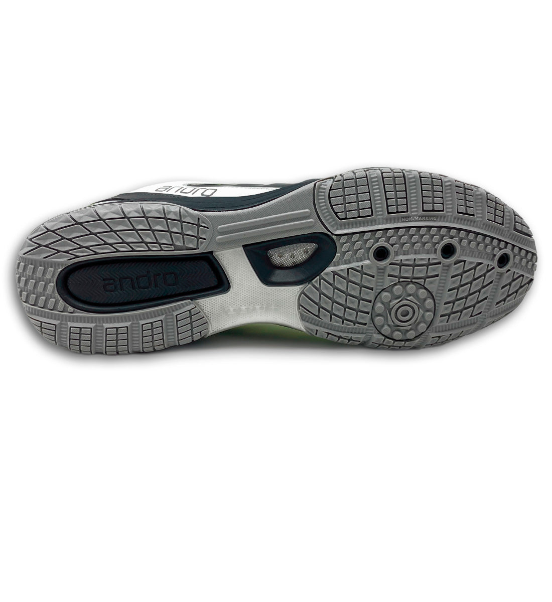 Andro Cross Step 2 Shoes - LimeGreen/Gray - 3D Sole