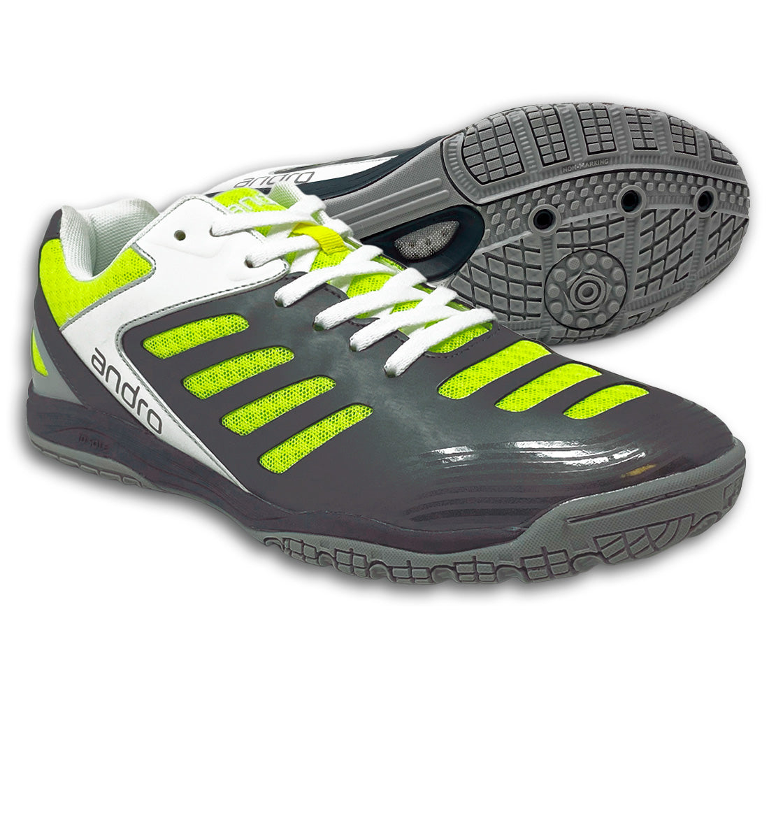 Andro Cross Step 2 Shoes - LimeGreen/Gray
