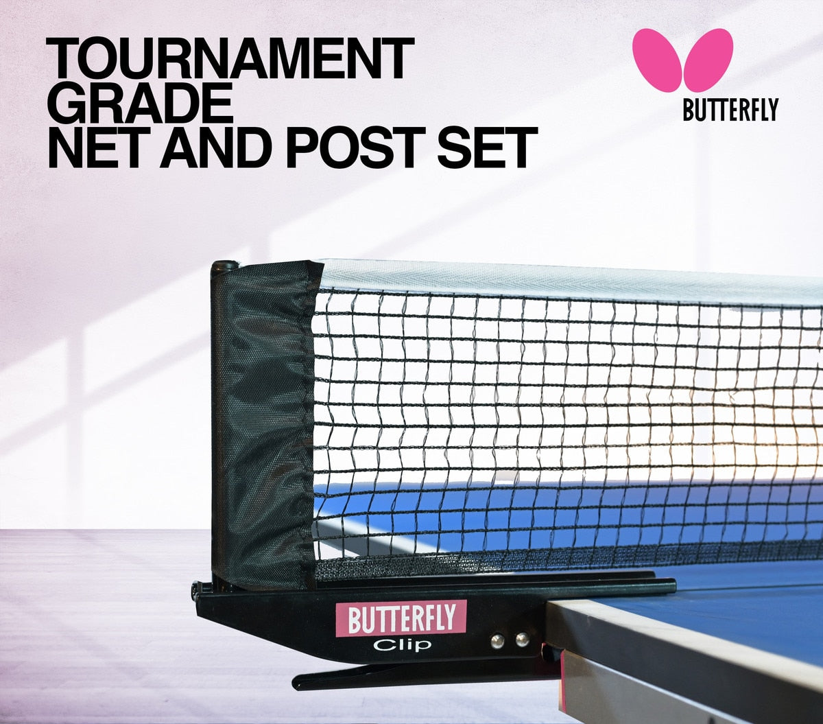 Butterfly Easifold 16 Rollaway - Table Tennis Table - Blue - Net and Post Set