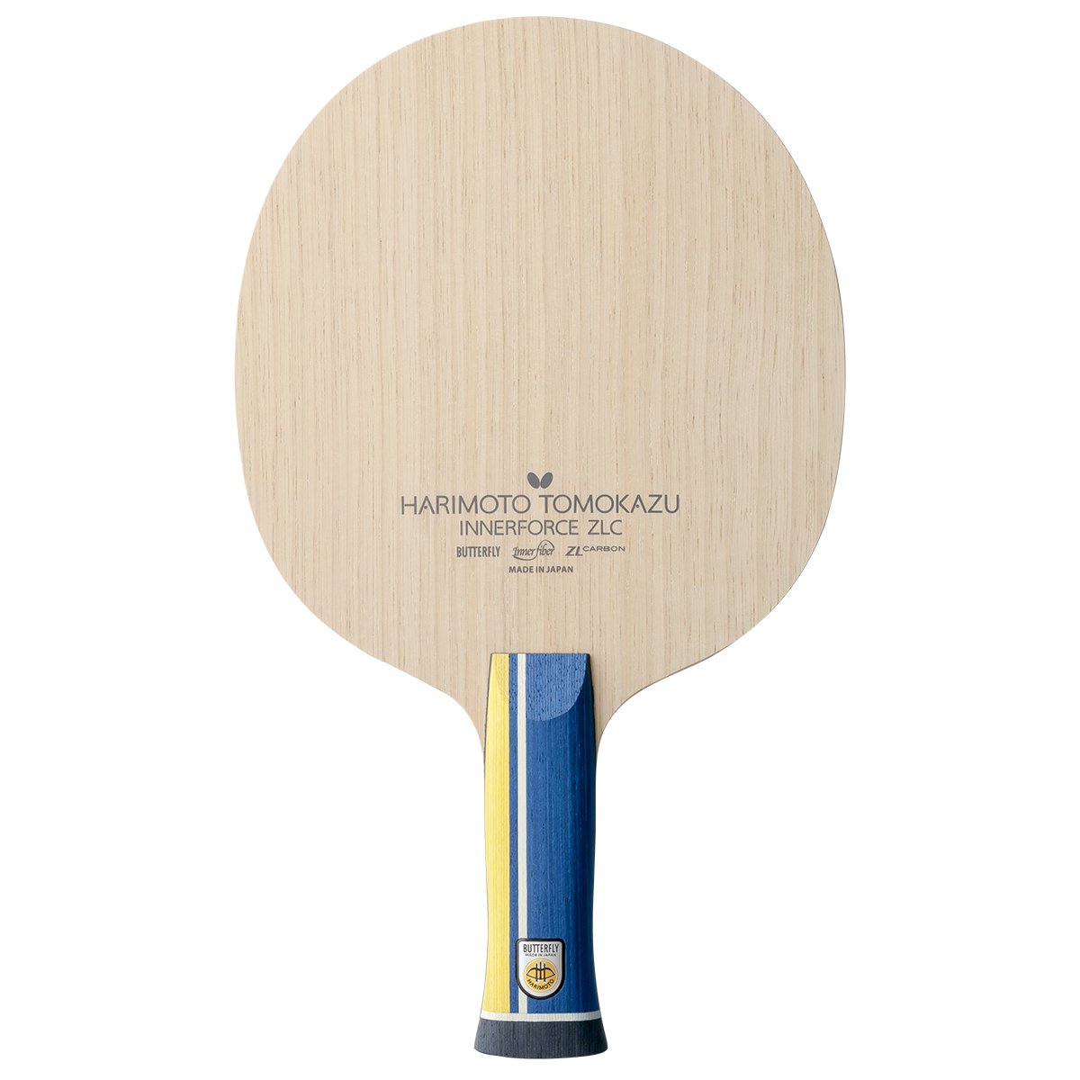 Butterfly Harimoto Innerforce ZLC Offensive Table Tennis Blade - Anatomic Full Front View