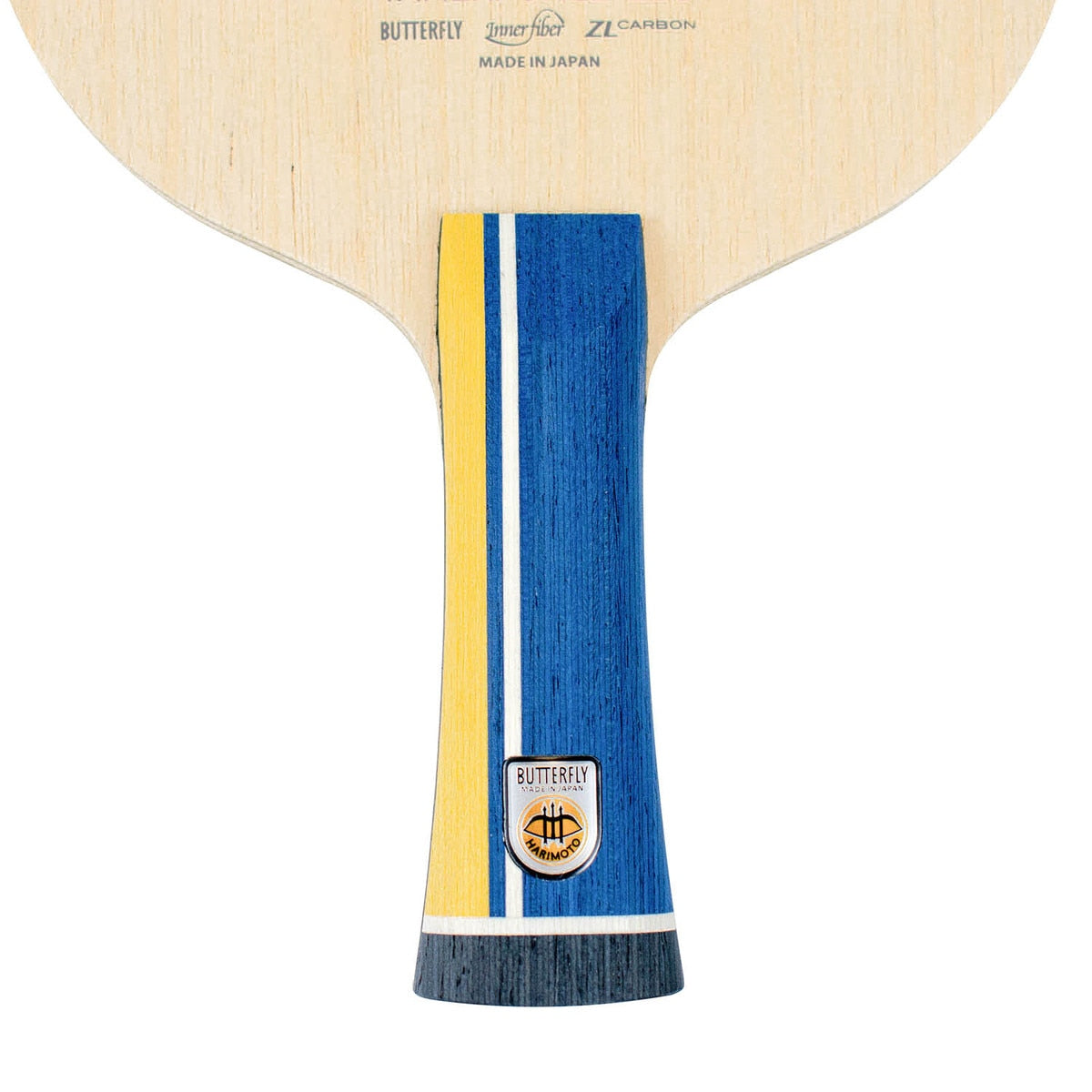 Butterfly Harimoto Innerforce ZLC Offensive Table Tennis Blade - FL Handle Front View