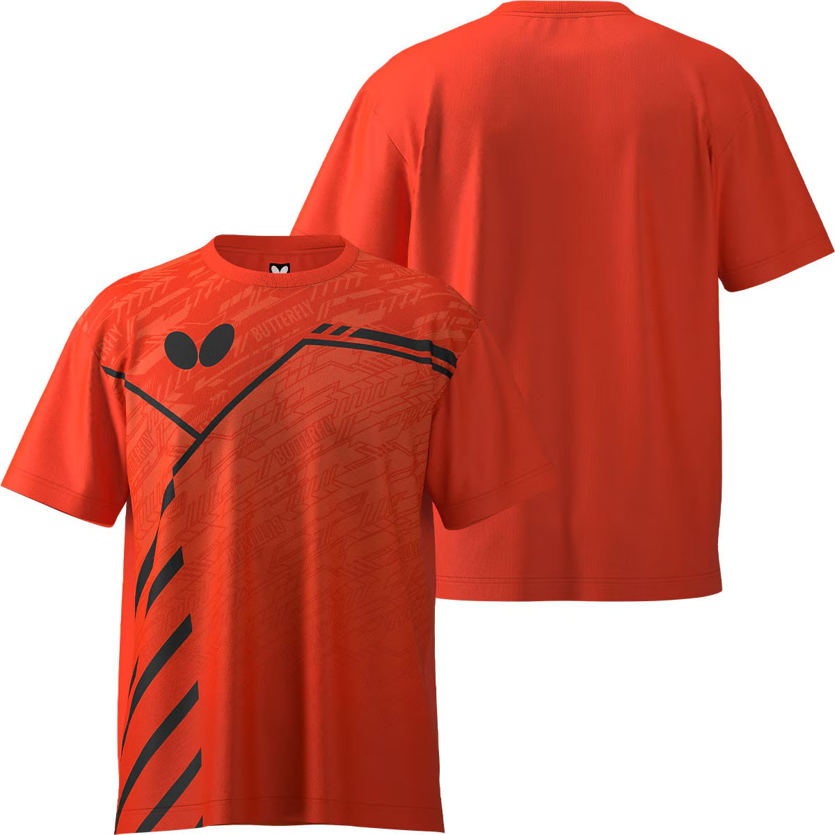 Butterfly Lecoot T-Shirt - Flash Red -Front & Back View