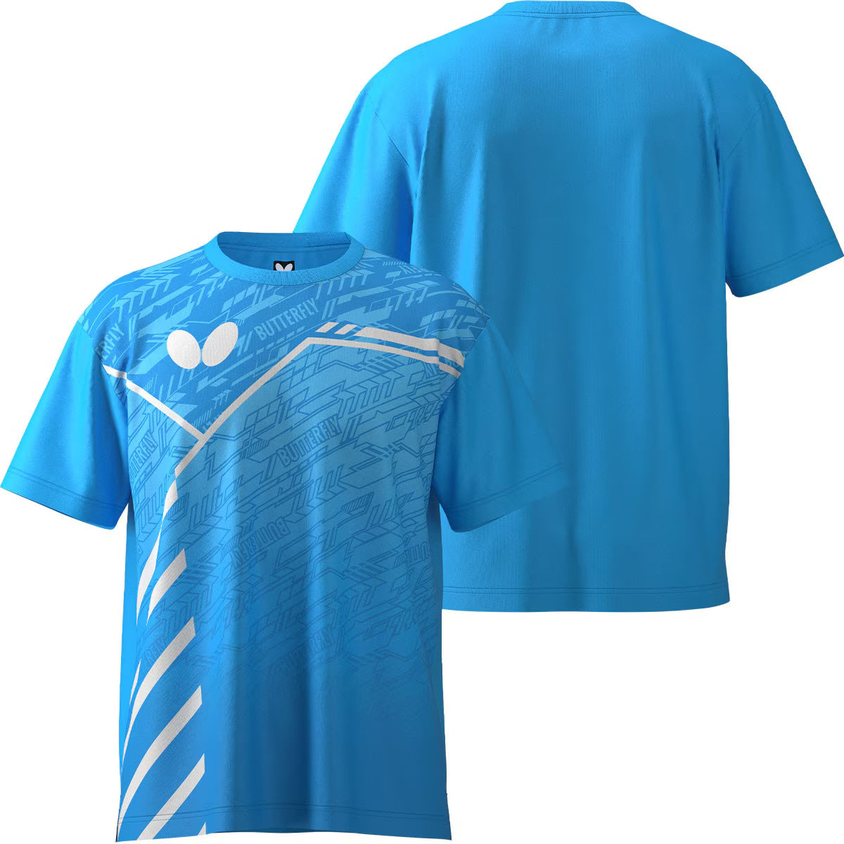 Butterfly Lecoot T-Shirt - Light Blue - Front & Back View