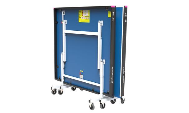 Butterfly National League 25 Table Tennis Table - Blue- Compact Storage