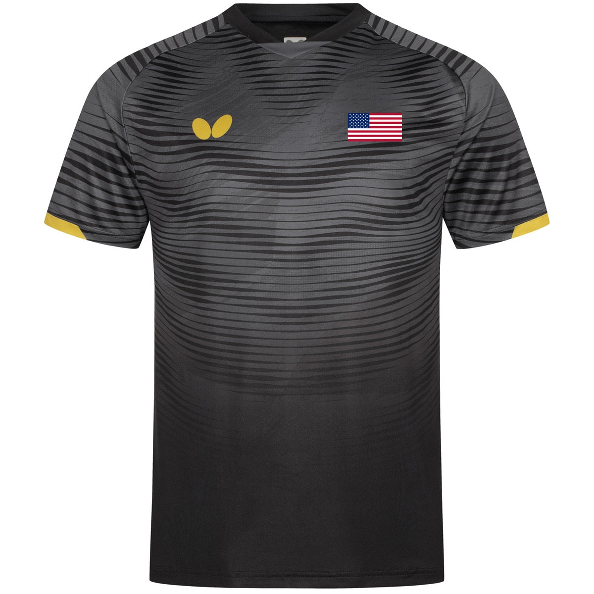 Butterfly - Official Apparel Sponsor of Team USA - Black Front View
