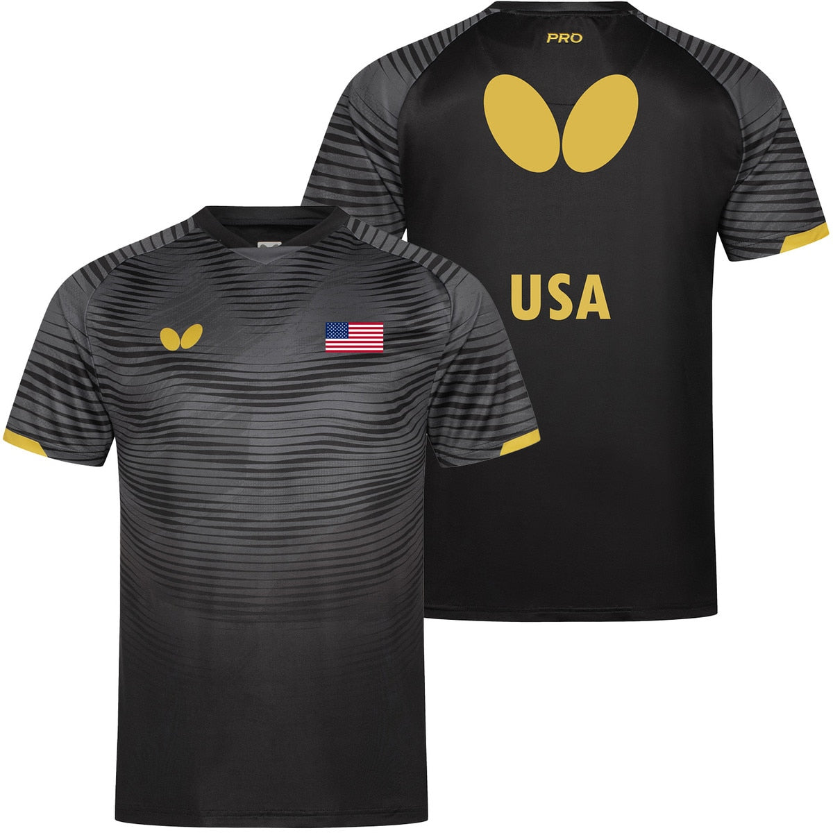 Butterfly - Official Apparel Sponsor of Team USA - Black Shirt