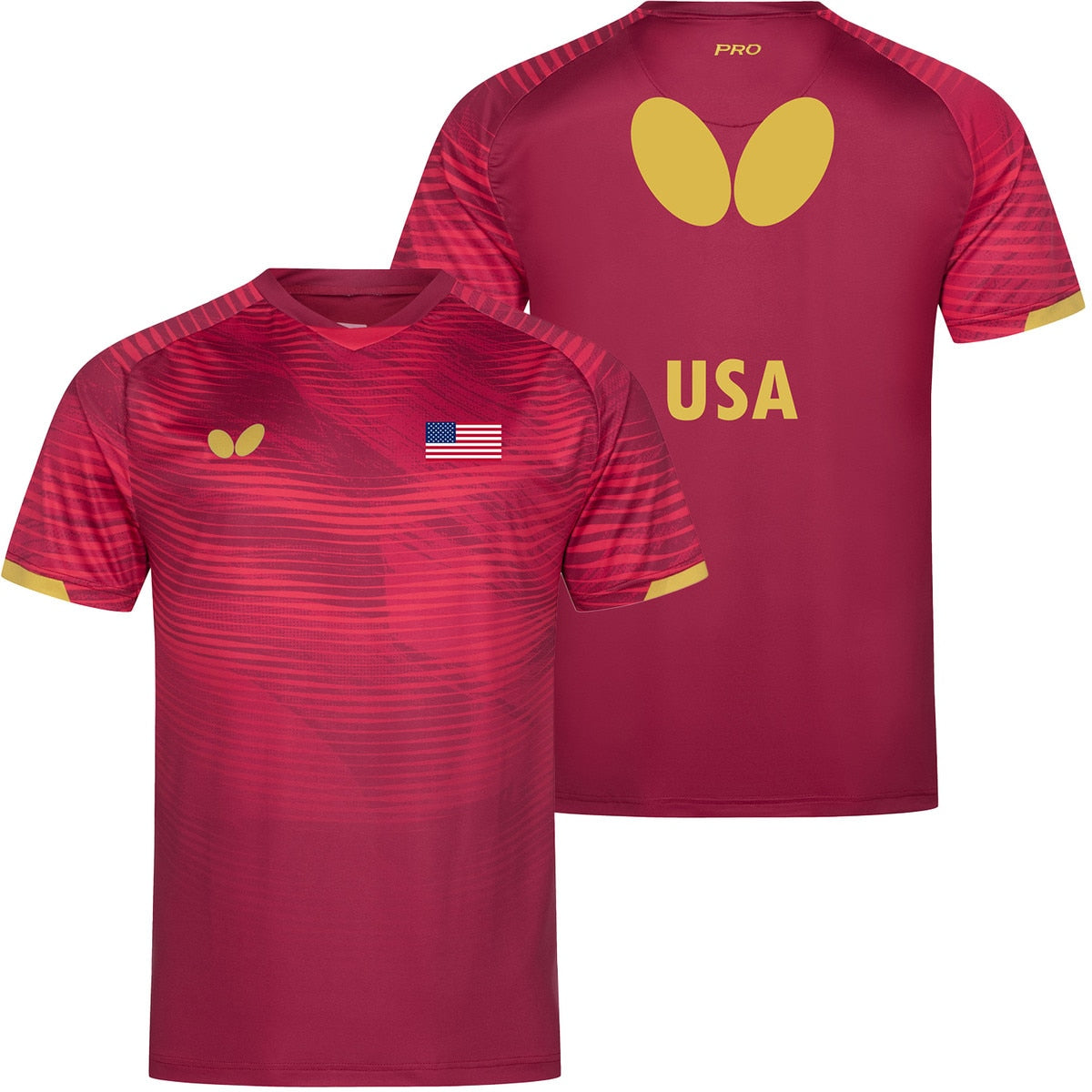 Butterfly - Official Apparel Sponsor of Team USA - Red Shirt