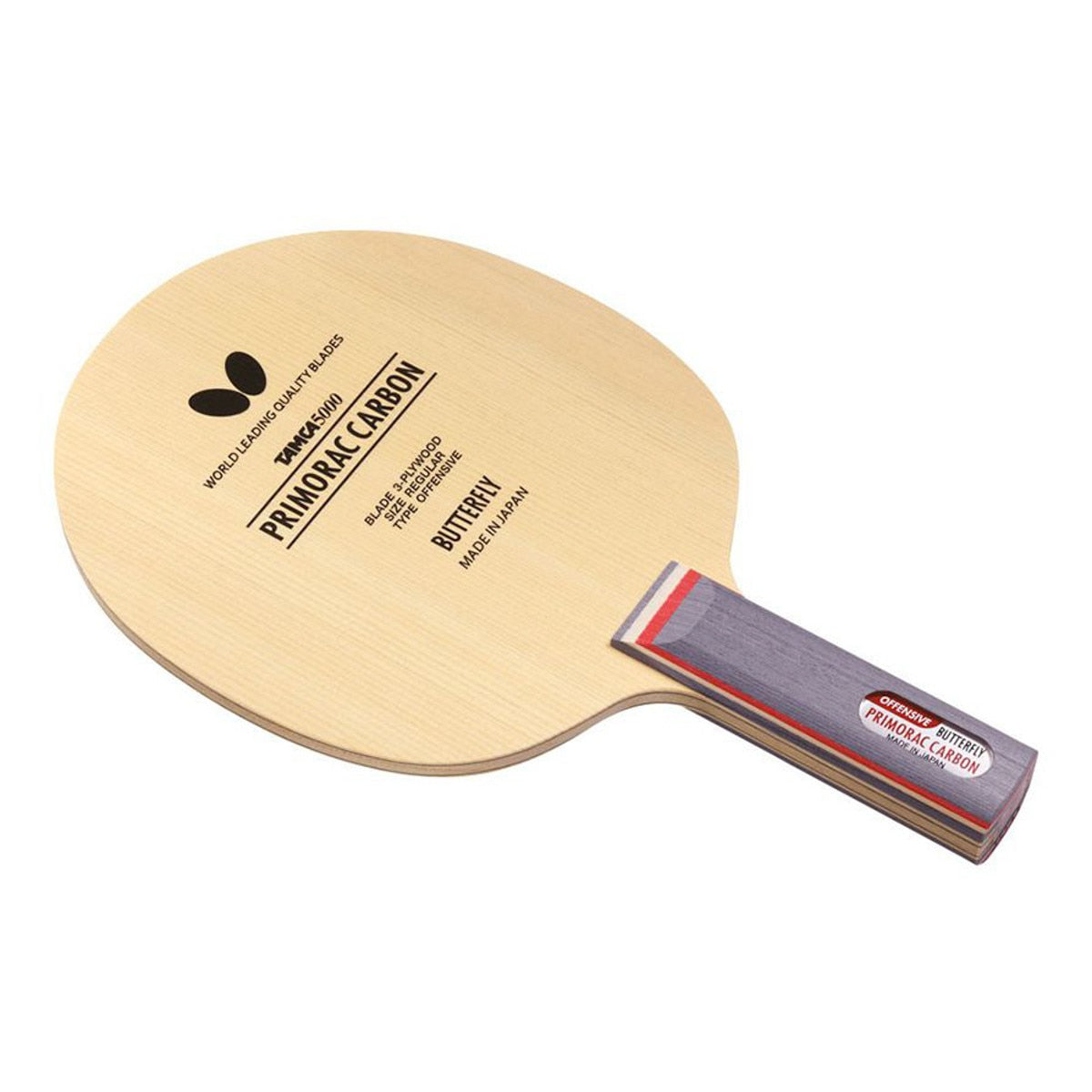 Butterfly Primorac Carbon Proline - with Dignics 09C Table Tennis Racket - Straight