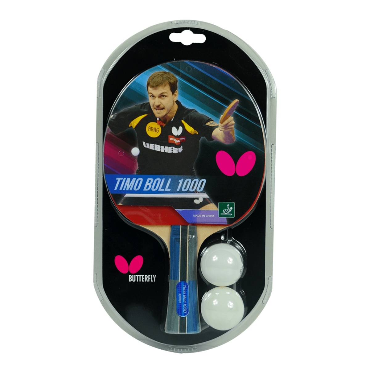 Butterfly Timo Boll 1000 Pre-Assembled Table Tennis Racket - 1