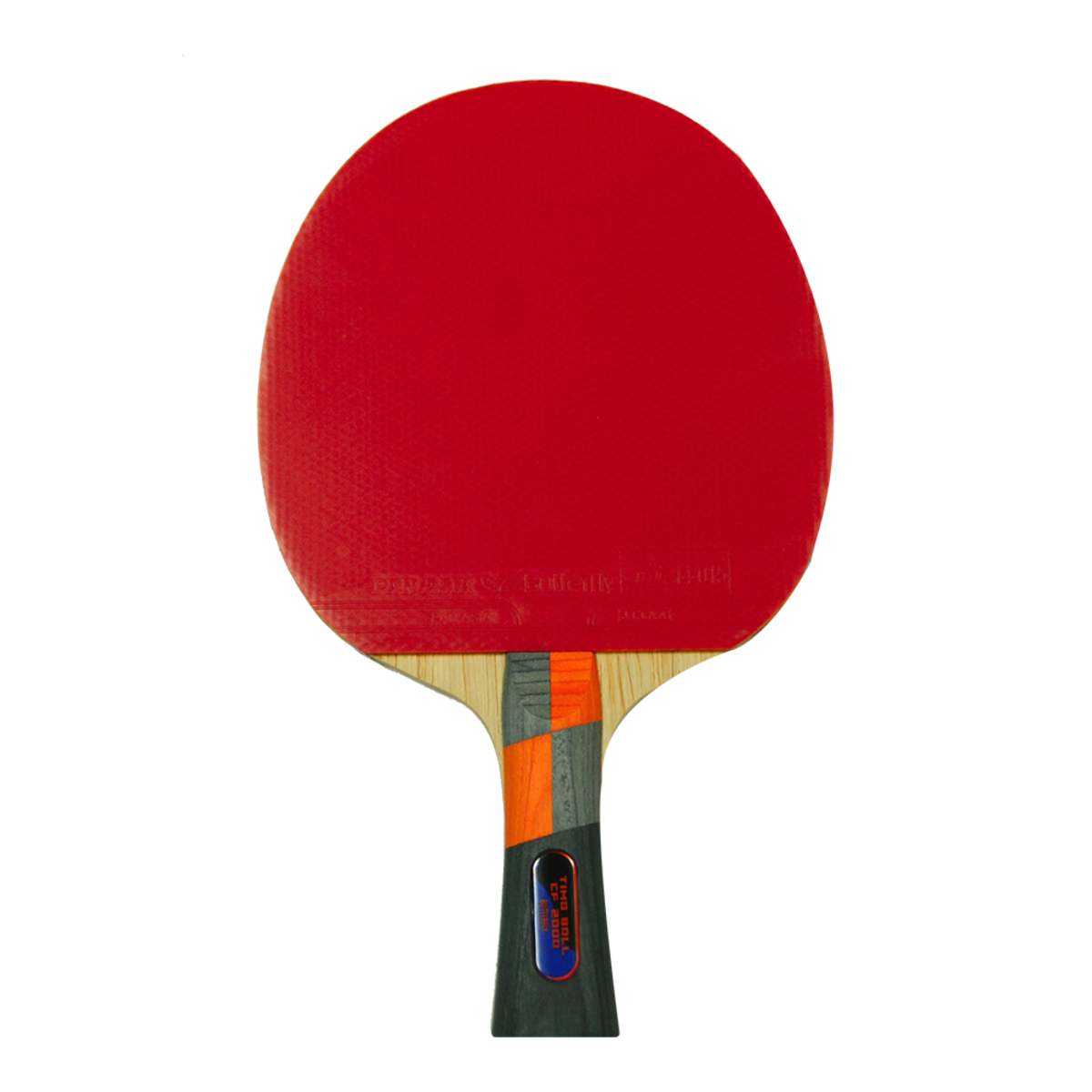 Butterfly Timo Boll CF 2000 Pre Assembled Shakehand Racket - Flared Front View