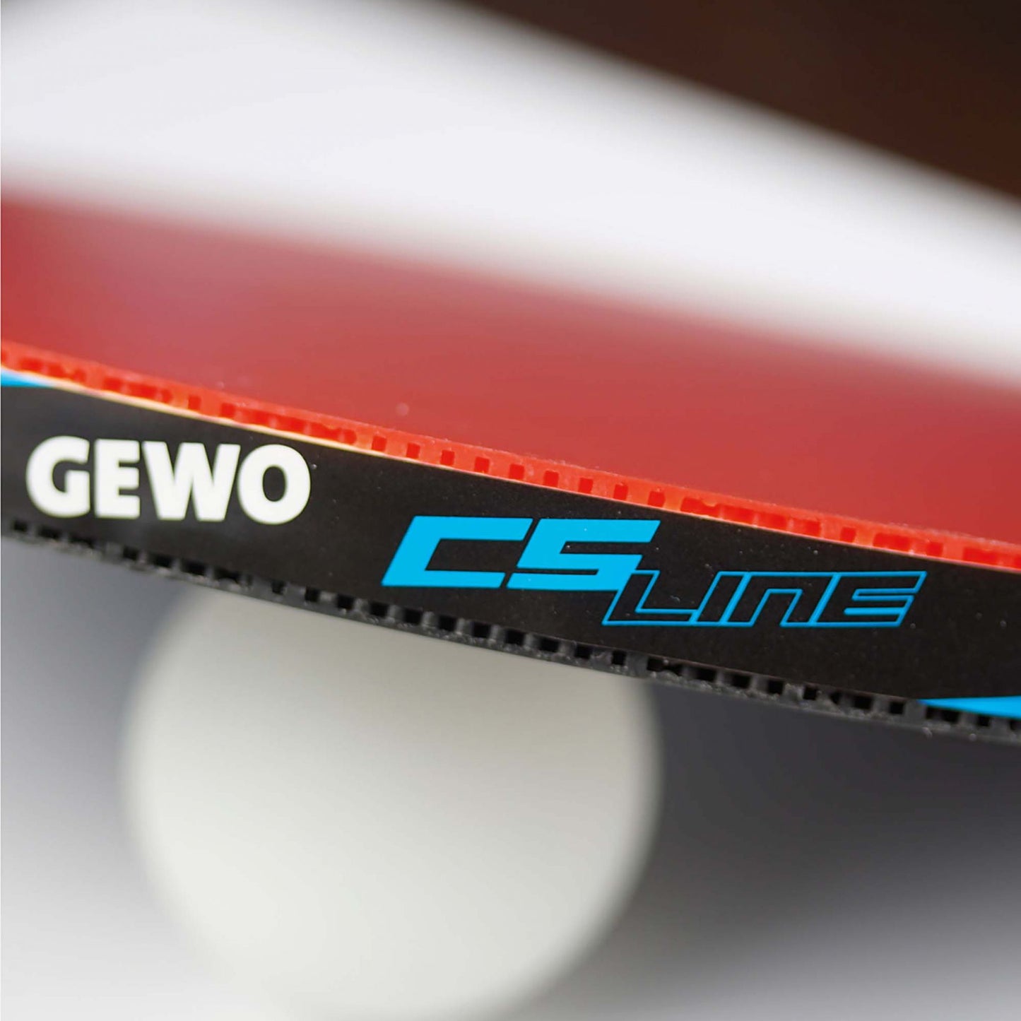 GEWO CS Energy Carbon Pre-Assembled Table Tennis Racket- Edge View