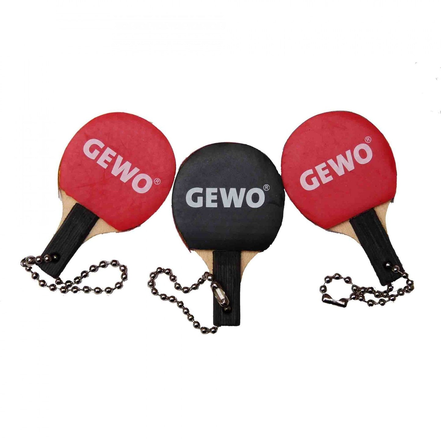 GEWO Mini Paddle 3 pack set of Keyrings - Multi Color