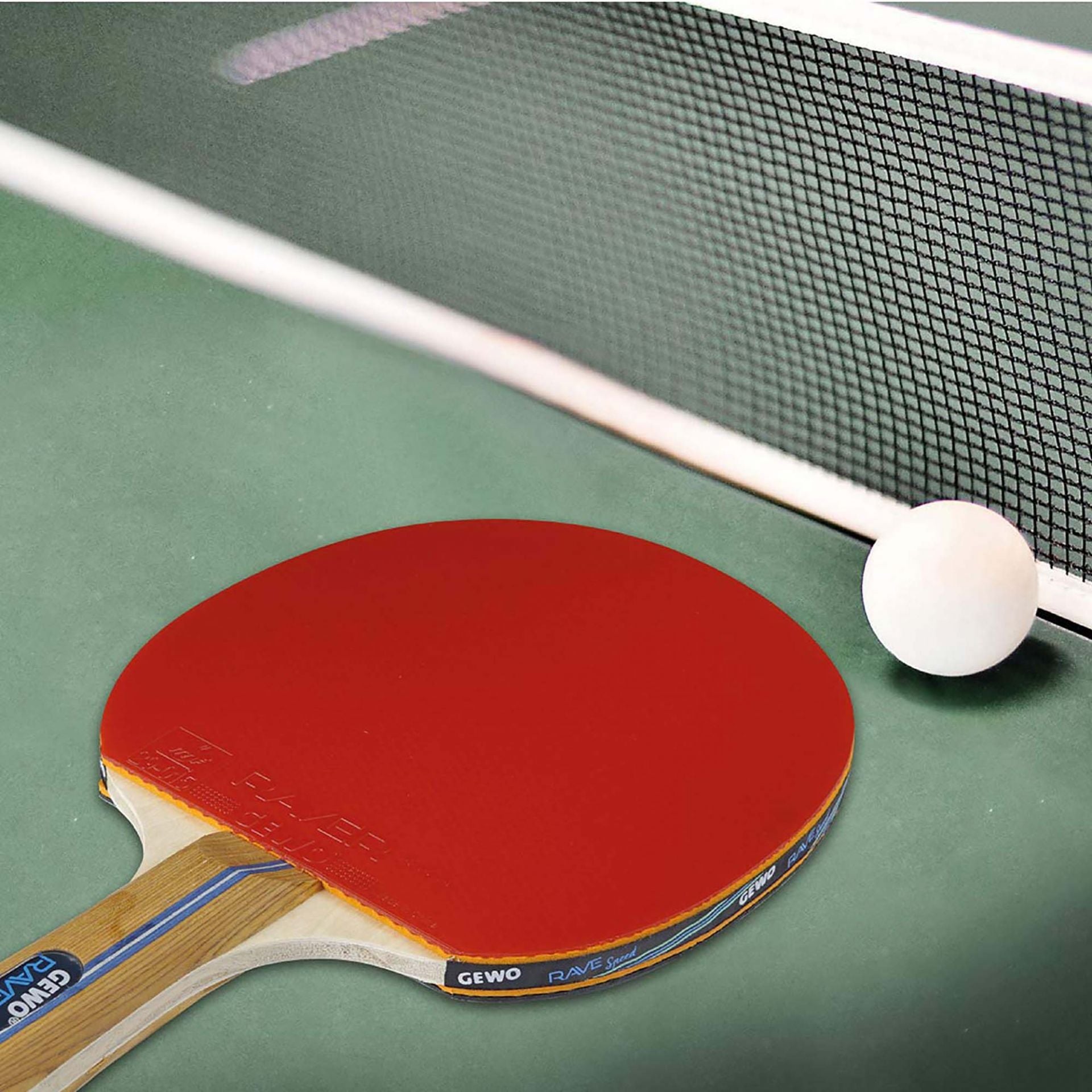 GEWO Rave Speed Pre-Assembled Table Tennis Racket - Set-up