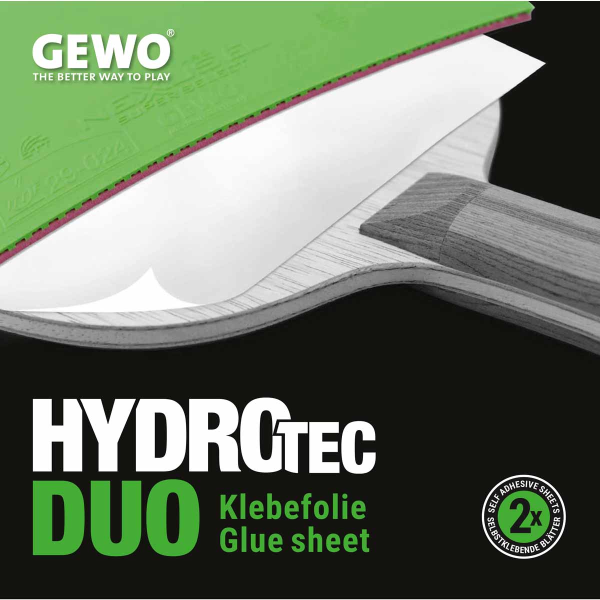 GEWO Two Pack - Professional Table Tennis Glue Sheet