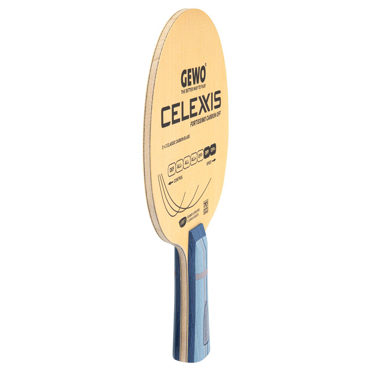 GEWO Wood Celexxis Fortissimo Carbon Offensive Blade - Side View