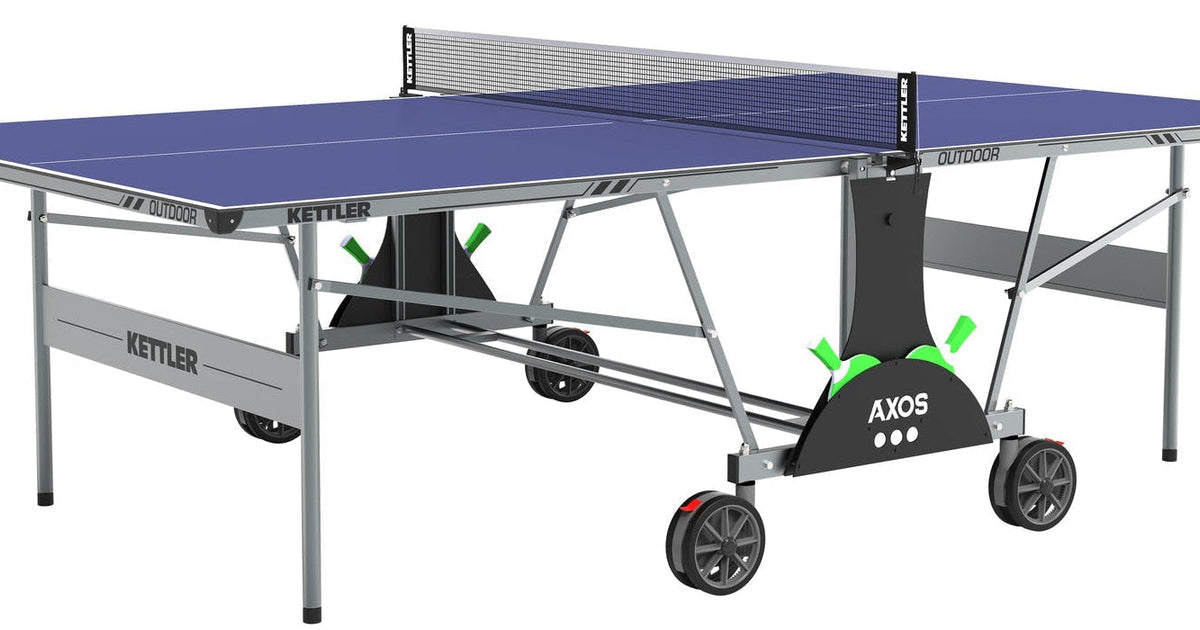 Kettler Axos Outdoor Table Tennis Table with Two Player Bundle