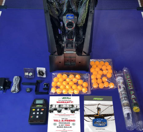 NEWGY Robo-Pong 2055 - Table Tennis Robot - Inclusions