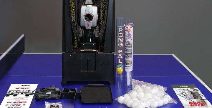 NEWGY Super Pro Robo-Pong - 3050XL Table Tennis Robot - Inclusions
