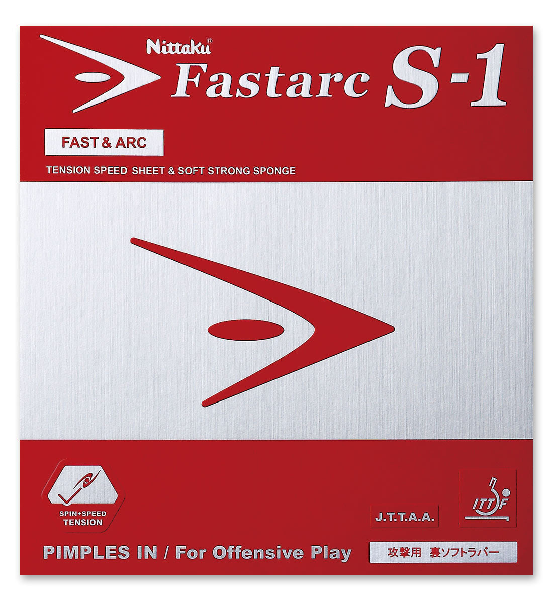 Nittaku Fastarc S-1 - Inverted - Table Tennis Rubber