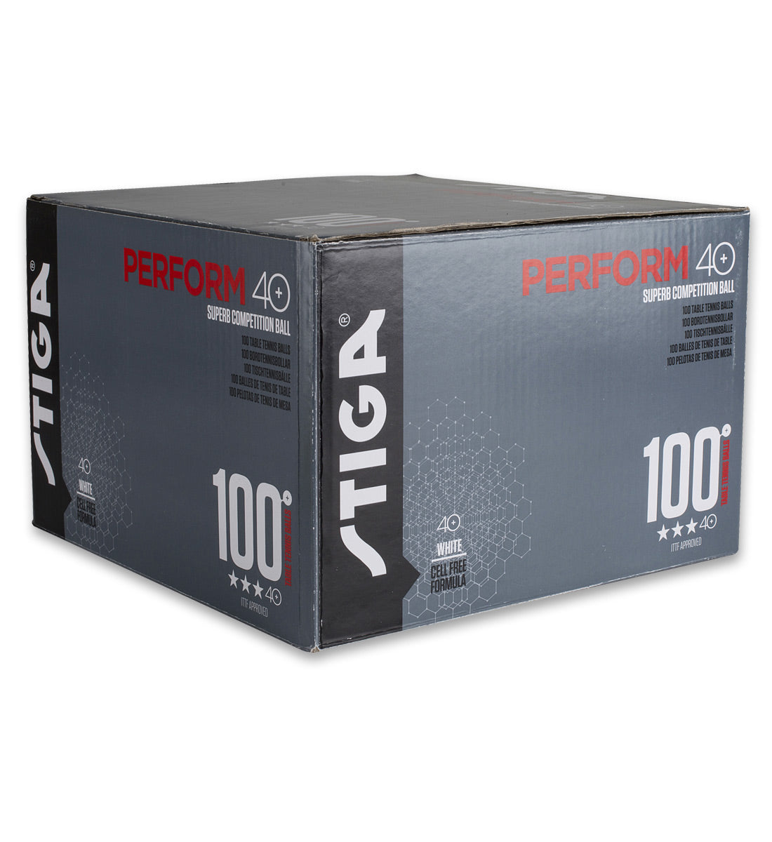 STIGA 3-Star Perform 40+ Table Tennis Balls Bulk Pack – 100 Count - Tournament