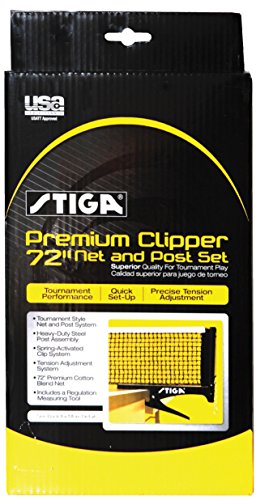 Stiga Premium Clipper 72" Table Tennis Net and Post Set - Package