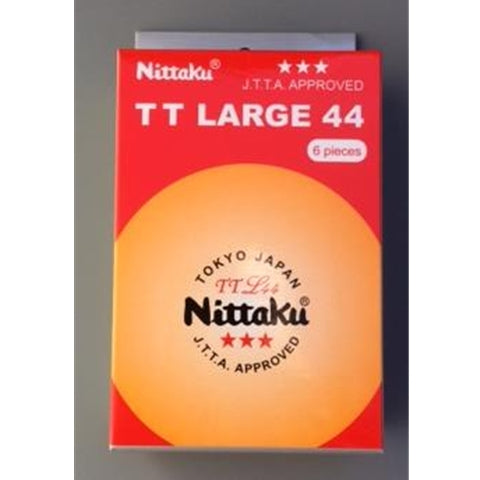 Nittaku 44 mm 3-Star Oversized Ball 6 Pack Orange - Table Tennis Ball