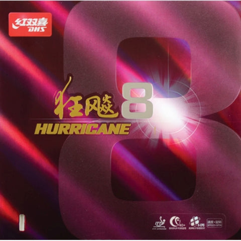 DHS Hurricane 8 Hard 41 Degree - Inverted Table Tennis Rubber