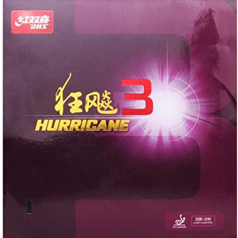 DHS Hurricane 3 - Inverted Table Tennis Rubber 39 Soft