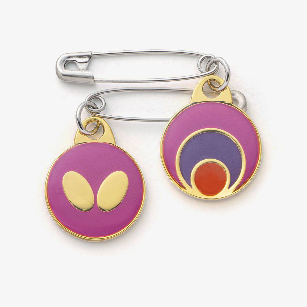 Butterfly Safety Pin Circle - Table Tennis Accessories - Rose