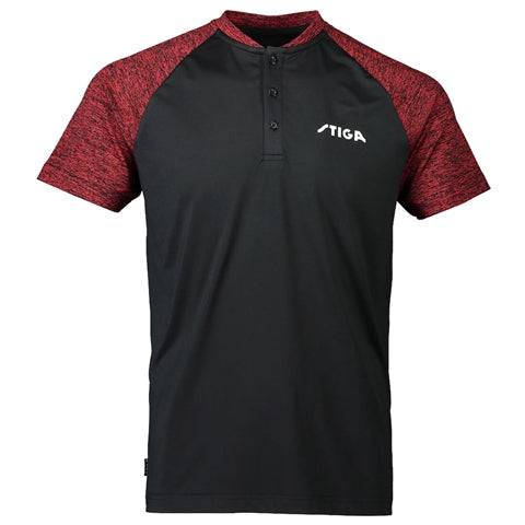 Stiga Team T-Shirt - Table Tennis Shirt - Black/Red - FRONT