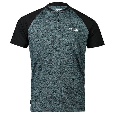 Stiga Team T-Shirt - Table Tennis Shirt - Green/Black - FRONT