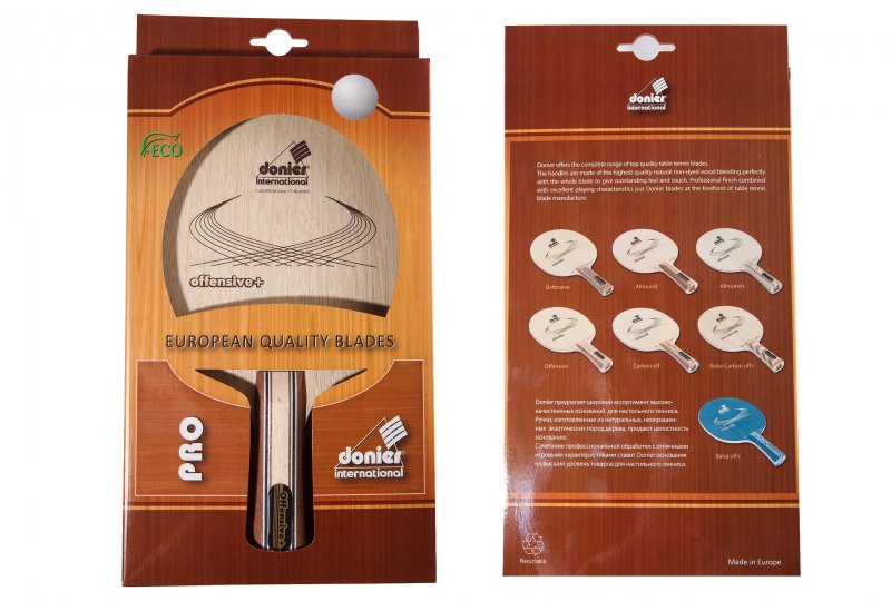 Donier Offensive Table Tennis Blade - Flared Handle