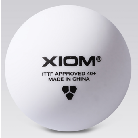 Xiom Seamless 40+ Three Star Plastic Poly Table Tennis Ball - 3 Pack