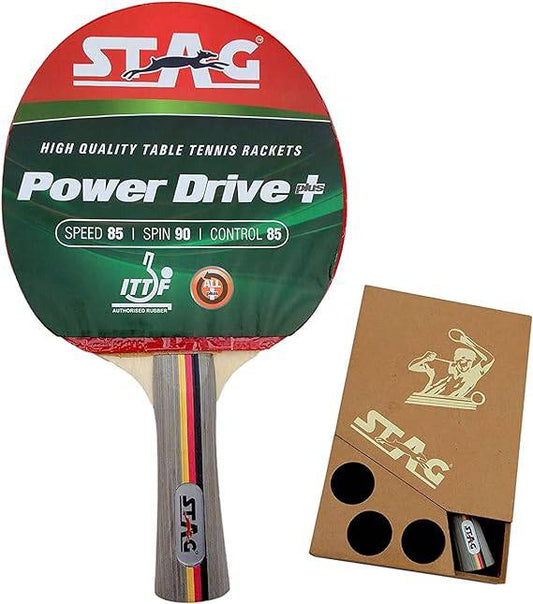 Stag Power Drive Plus - Preassembled Table Tennis Racket