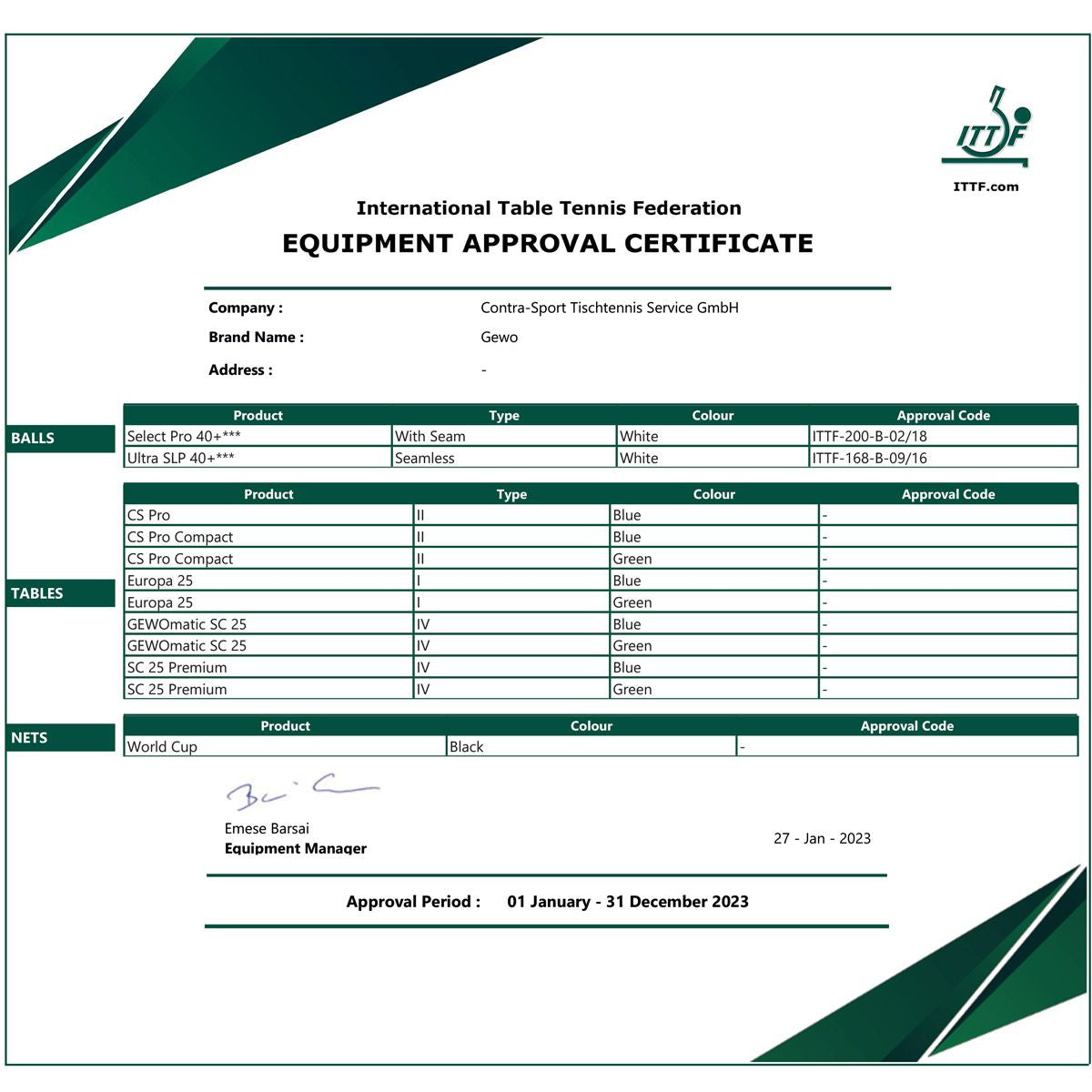 GEWO Ball Ultra SLP 40+ *** 72er