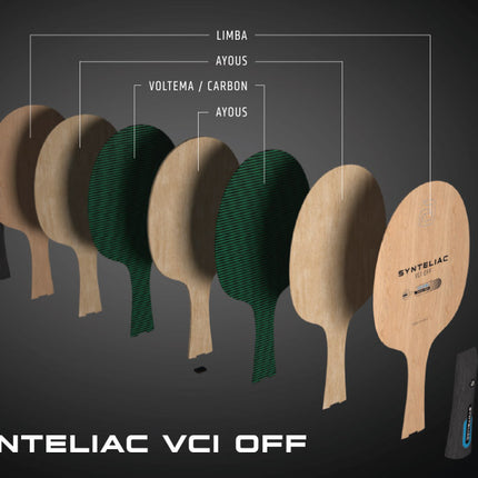 Andro Synteliac VCI Offensive Minus - Table Tennis Blade - Blade Construction