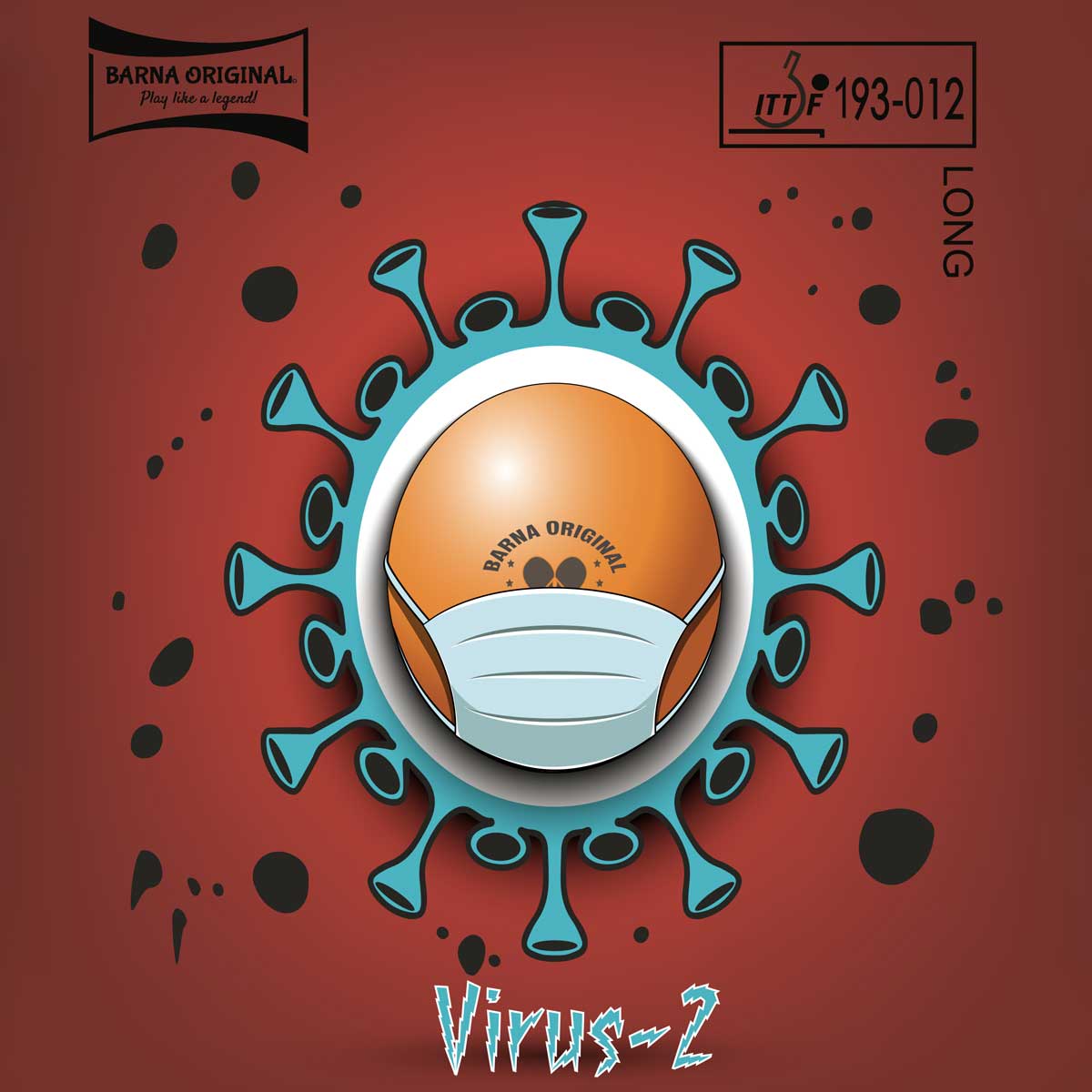 Barna Original Virus-2 Long Pips Table Tennis Rubber