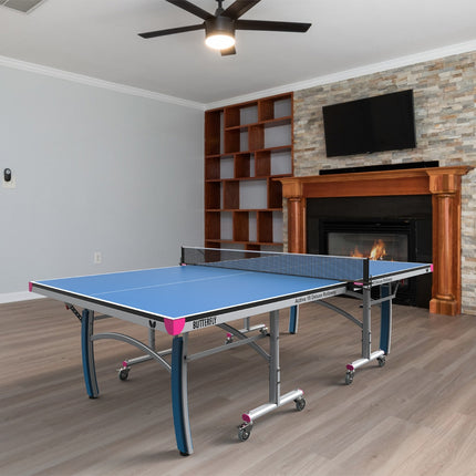 Butterfly Active Deluxe 19 Home Rollaway Table Tennis Table - Blue