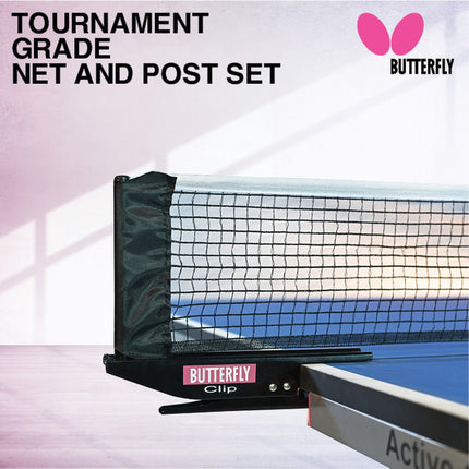 Butterfly Active Deluxe 19 Home Rollaway Table Tennis Table - Net and Post Set