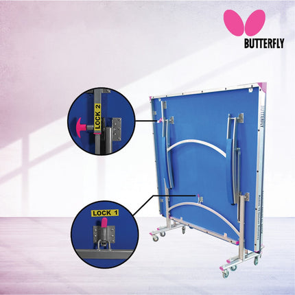 Butterfly Active Deluxe 19 Home Rollaway Table Tennis Table - Safety Lock