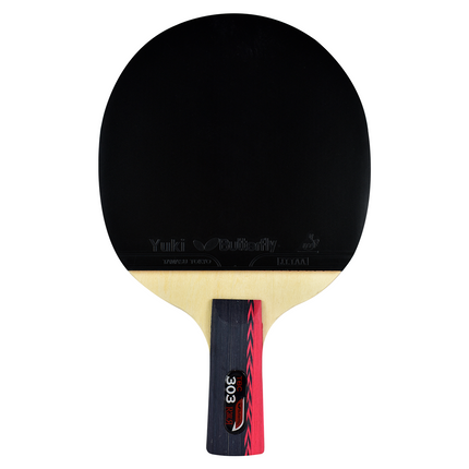 Butterfly Bty 303 CS - Chinese Penhold Paddle - Black Rubber
