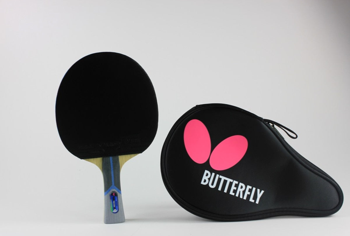 Butterfly Bty 802 - Offensive Table Tennis Racket - Wakaba 2.1  Black Rubber and Free Racket Case