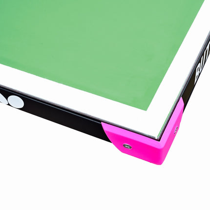 Butterfly Compact Outdoor - Table Tennis Table - Green - Magenta Corner Pieces