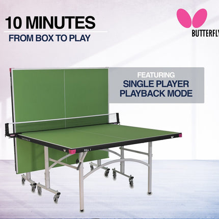 Butterfly Easifold 16 Rollaway - Table Tennis Table - Green - Playback Mode