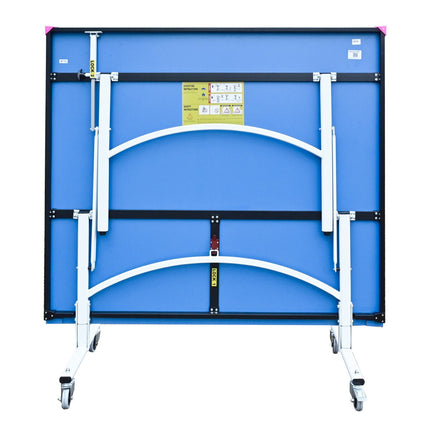 Butterfly Easifold Outdoor Melamine  - Table Tennis Table - Blue - Fold & Roll Storage