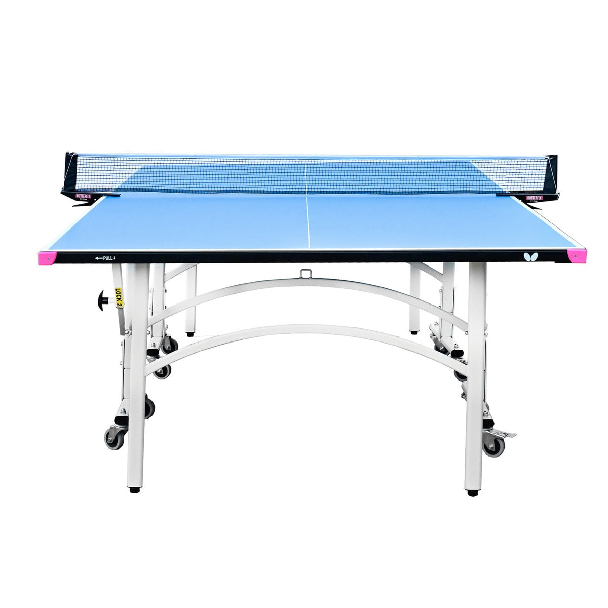 Butterfly Easifold Outdoor Rollaway - Table Tennis Table - Blue - Lightweight and Weatherproof Top