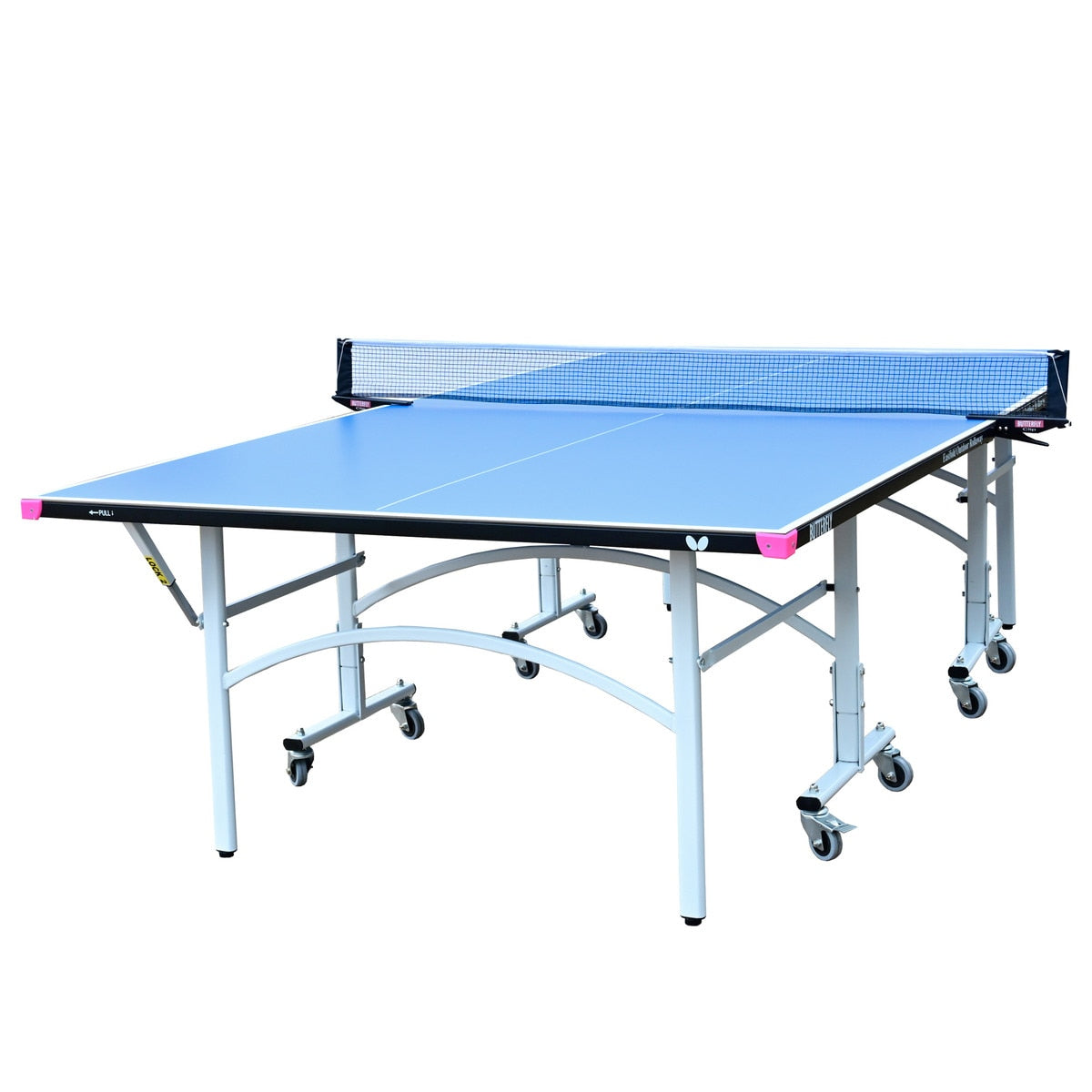Butterfly Easifold Outdoor Rollaway - Table Tennis Table - Blue Top Color