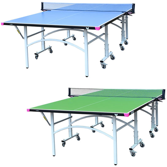 Butterfly Easifold Outdoor Rollaway - Table Tennis Table - Blue / Green Top Color